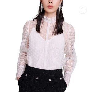 Maje Citella Gauze Shirt Size Small
